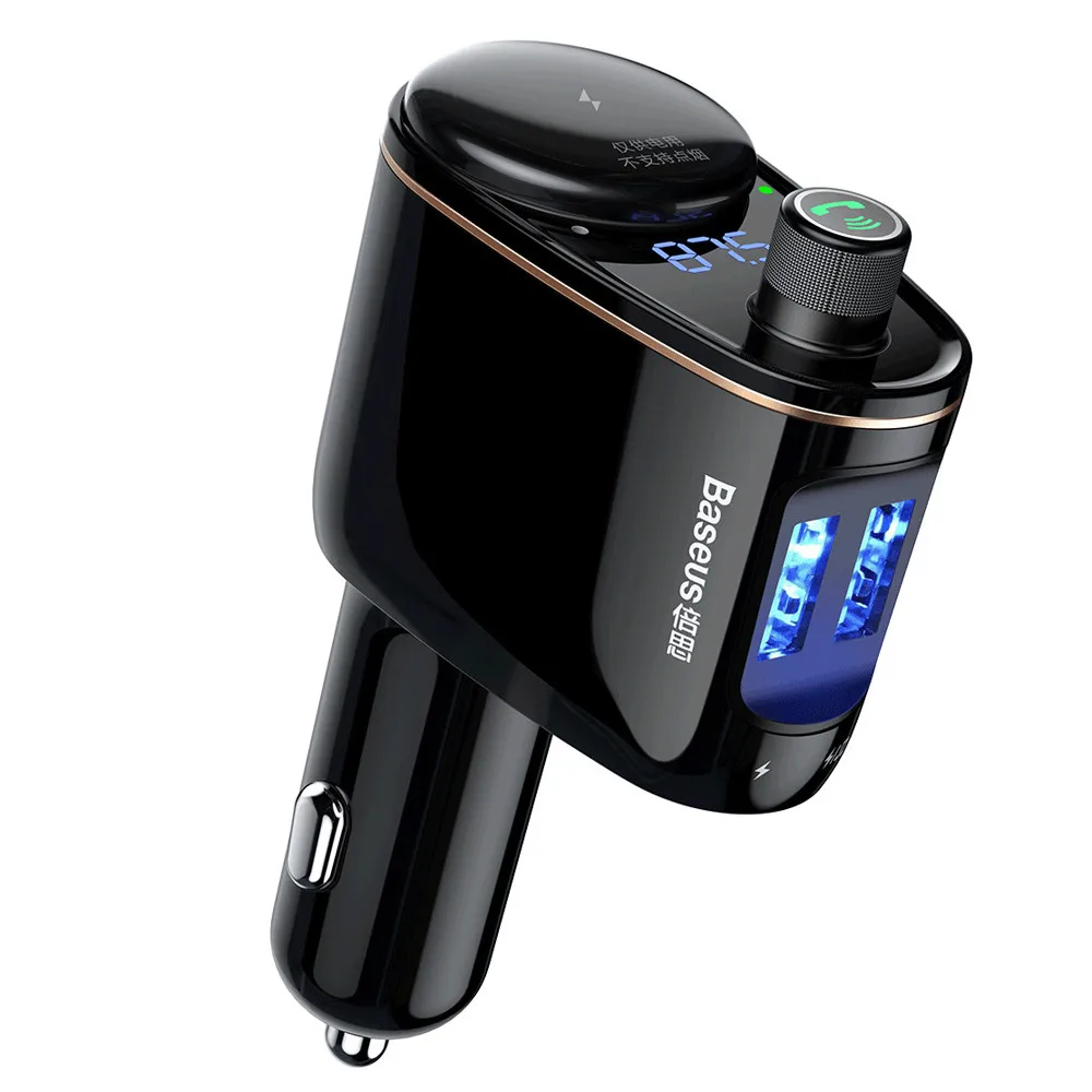 Авто USPS Baseus FM запускает двойной USB выход автомобиль заполненный 3.4A Автомобильный MP3-плеер автомобильные аксессуары Новинка