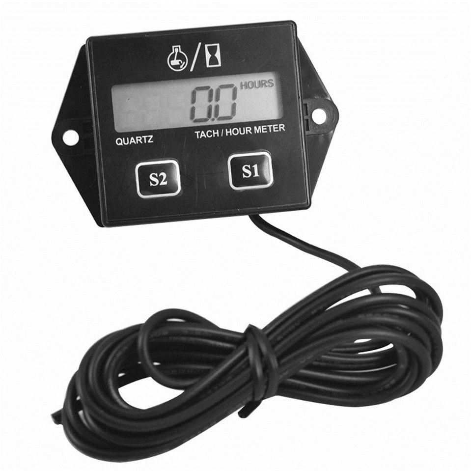 

High Quality Digital Engine Tach Tachometer toerenteller Hour Meter Inductive for Motorcycle Motor