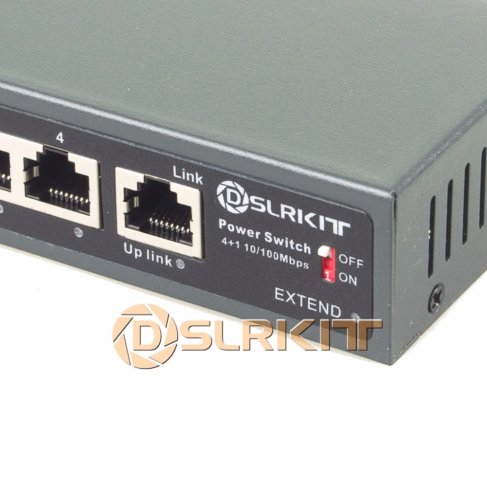 DSLRKIT 250 м 5 портов 4 PoE переключатель инжектор питания через Ethernet без адаптера