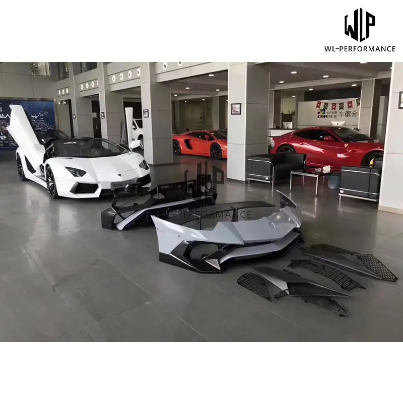 LP700 до LP750 стекловолокно передний бампер задний спойлер для Lamborghini Aventador 4 Superveloce