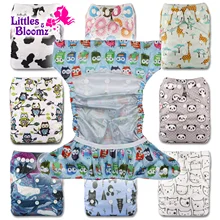 [Littles&Bloomz] новые детские один размер Многоразовые вкладыши для тканевых подгузников крышка Обёрточная бумага для Применение с плоским крышам или приталенные пеленки