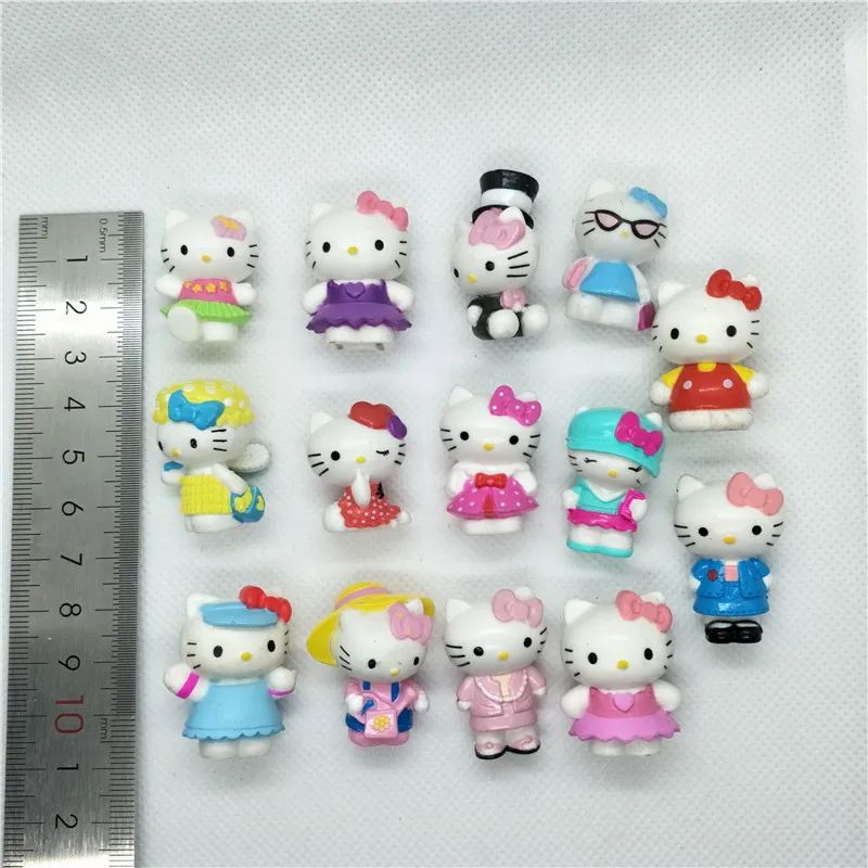 10 шт. аниме котенок ПВХ Фигурки игрушки куклы KT кошка Коллекция Модель для детей