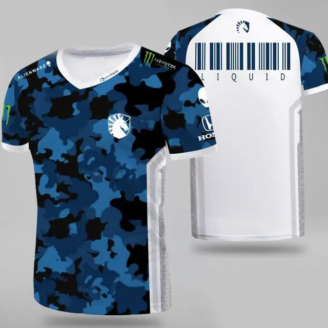 2 Высокое качество, 1:1, Esports Team Liquid, на заказ, ID футболка, футболка для фанатов, мужчин и женщин, N-neck, футболки с коротким рукавом, на заказ, футболка, Homme - Цвет: 2