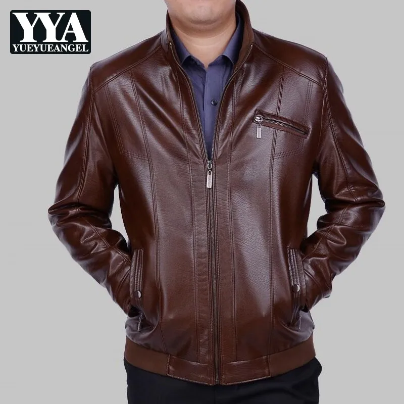 Бесплатная доставка мужские брендовые Куртки из искусственной кожи