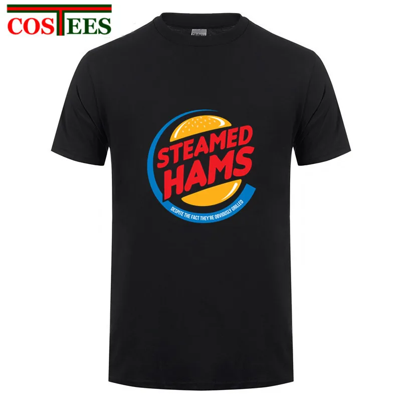 Мужские футболки Camisetas Steamed Hams 100% хлопок Мужская футболка с коротким рукавом и