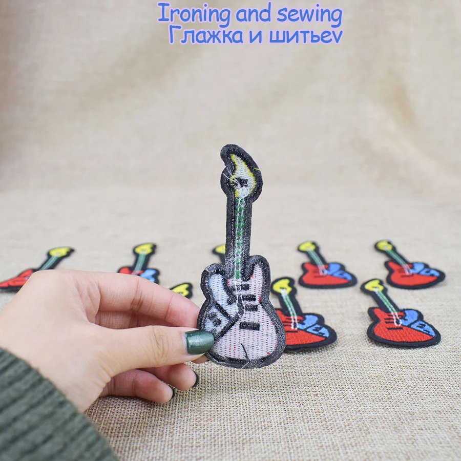 10 шт. нашивки с вышивкой в полоску для гитары|embroidery patch|patches for clothingpatches patches |