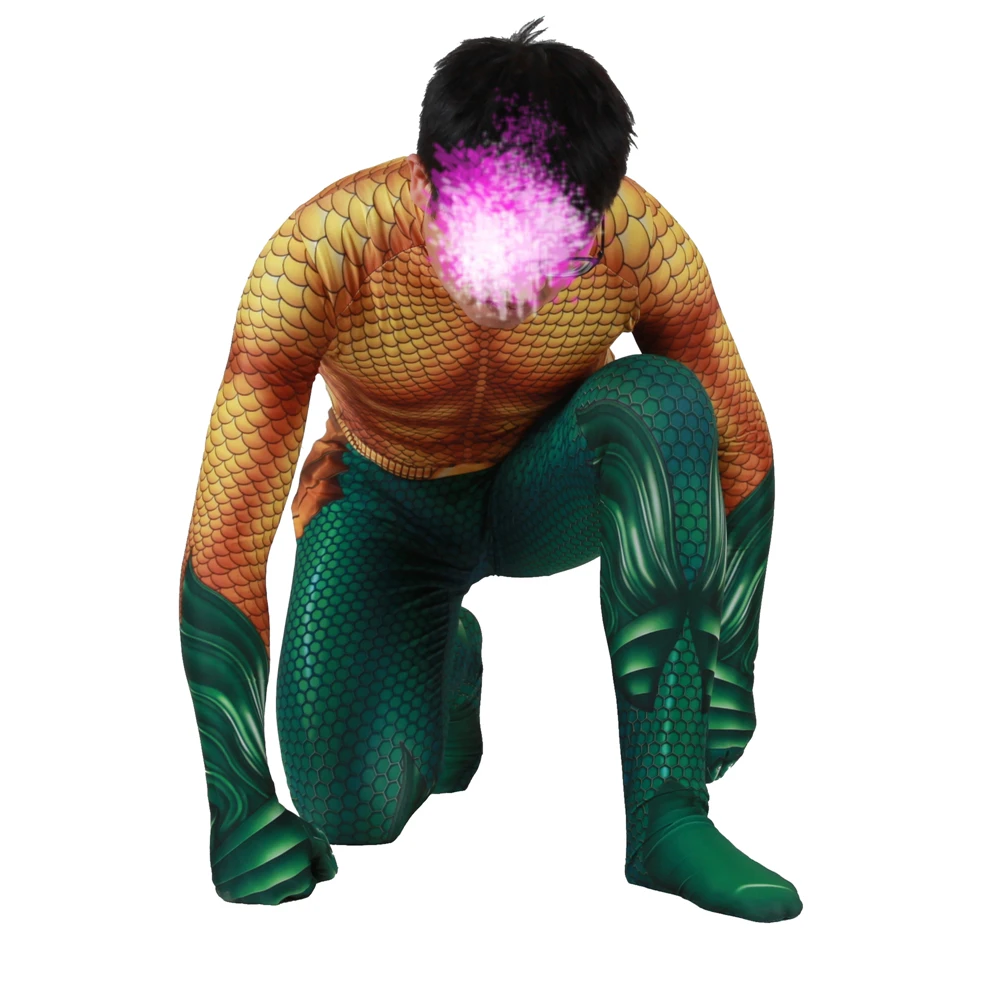 Новый костюм для косплея Aquaman супергероя Артура Карри Orin Zentai комбинезон
