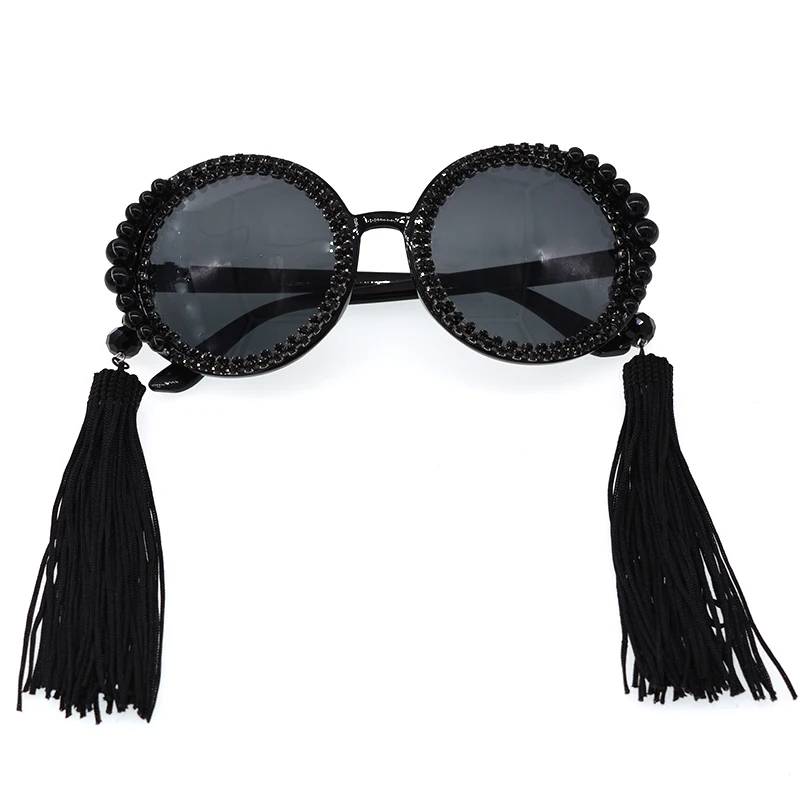 Новый дизайн модные солнцезащитные очки в стиле ретро с кисточками барокко