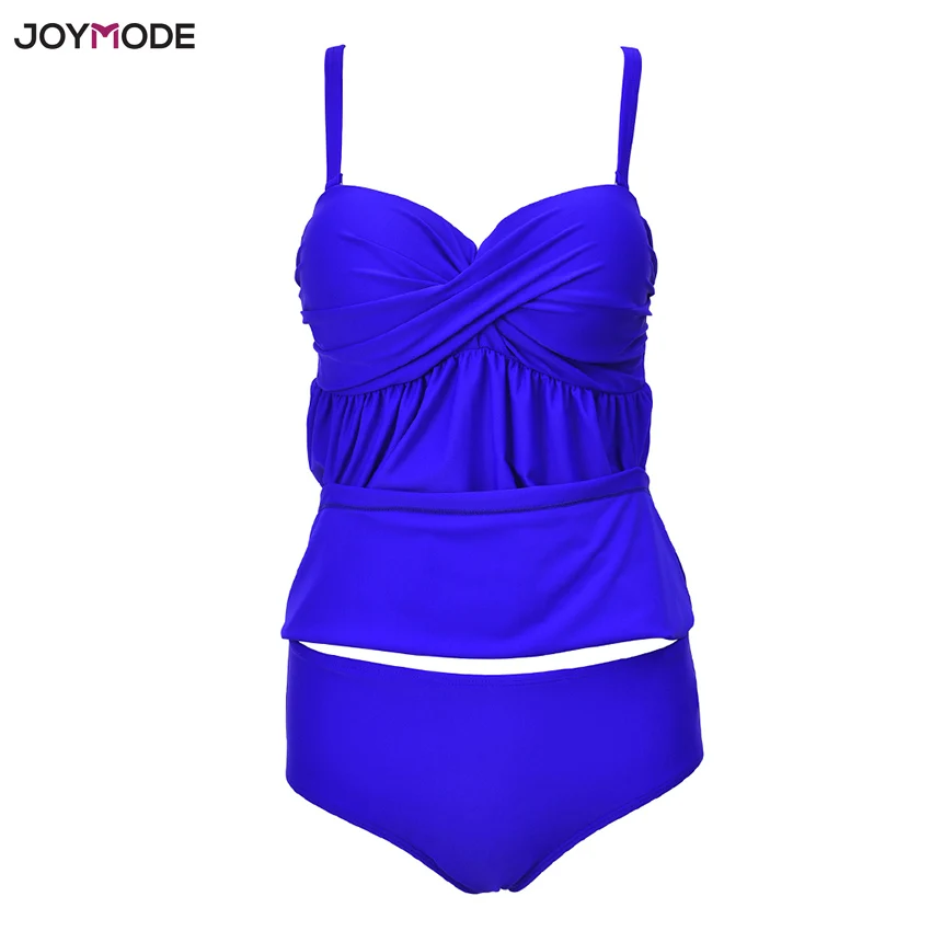 Light Blue JOYMODE, комплект бикини из двух предметов, танкини, купальник, черный, плюс размер, купальный костюм, бикини, пуш-ап, на косточках, купальники, разные цвета, 4XL - Цвет: Light Blue