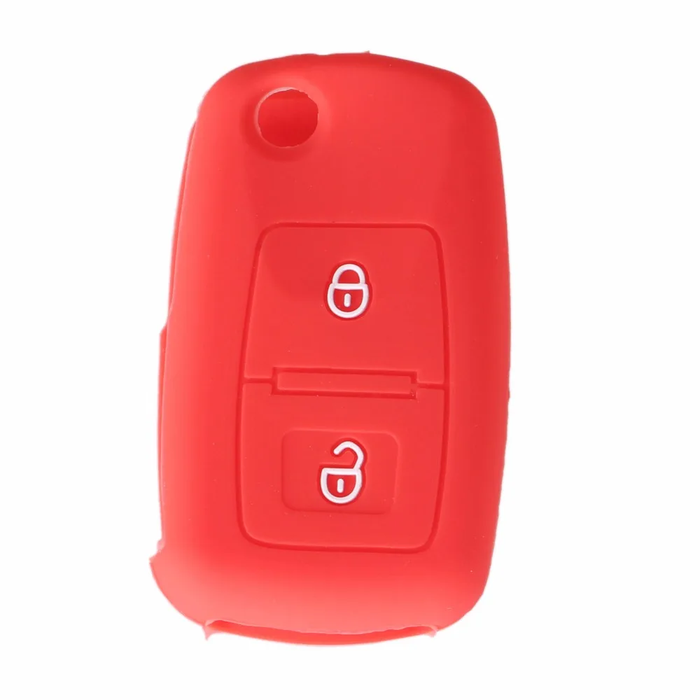 Keyyou 2 Пуговицы силиконовые Ключи Обложка для Фольксваген Passat Поло Гольф Touran Бора