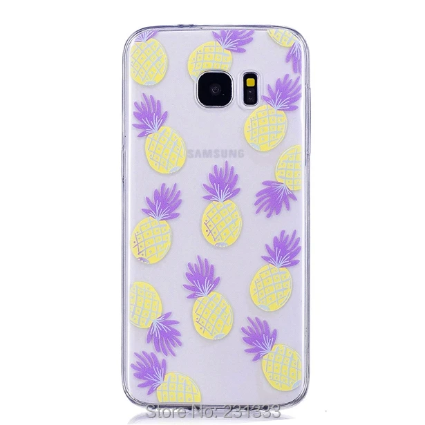 C-ku Cartoon Flower Fruit Soft TPU Case For Samsung Galaxy J4 J6 S7 EDGE S8 PLUS S9 J310 J510 J710 Watermelon Skin Cover 100pcs | Мобильные