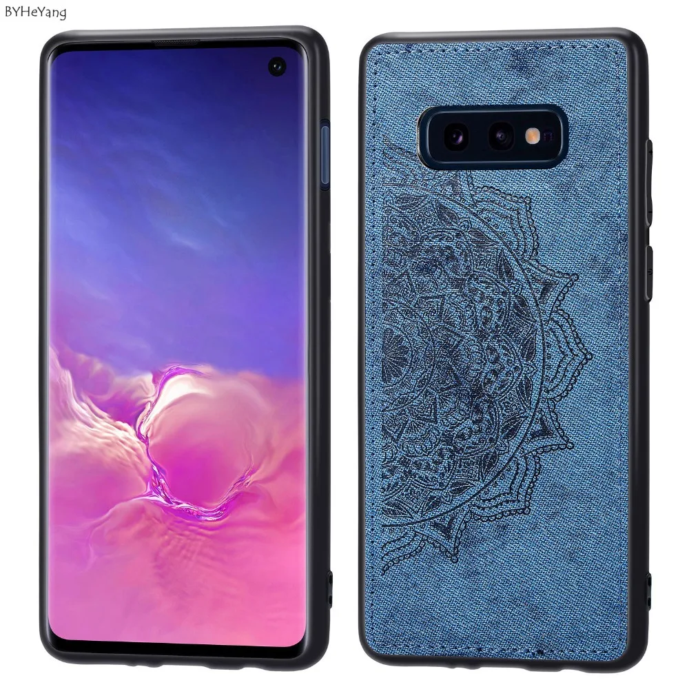 Чехол для Samsung Galaxy S10E тканевая ткань Силиконовый ТПУ бампер Жесткий ПК задняя
