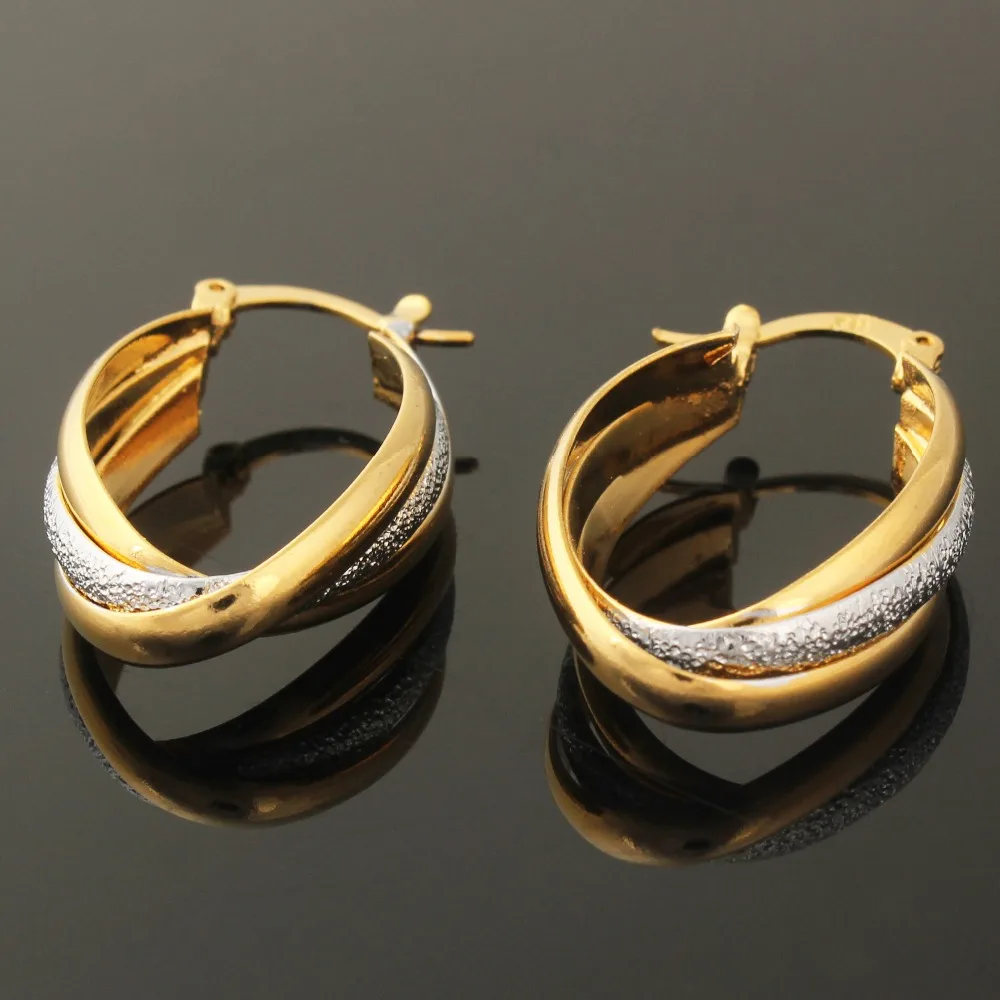 Новые модные женские/женские серьги ювелирные изделия/желтое золото кольца