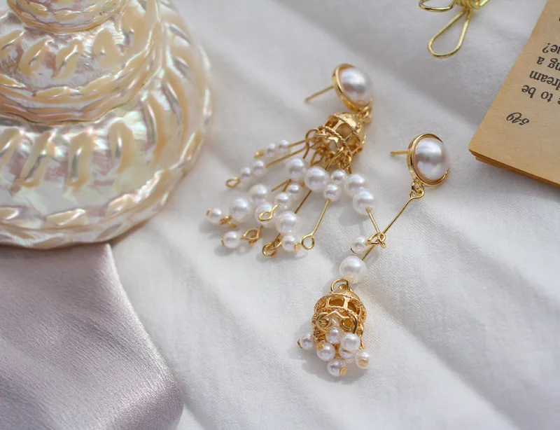 Вечный чудо глэм асимметричные серьги гвоздики с искусственным жемчугом