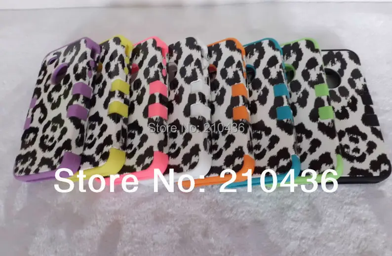 phone cases leopard three-piece soft shell for iphone 4 4s case free shipping |