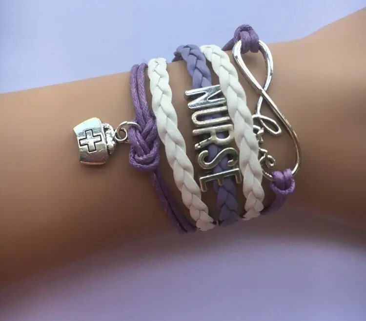 1 шт. бесконечно ручная работа браслет кожа старинные шарм воск шнур модные