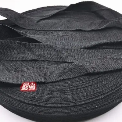 3 Black 3/8 ''10 мм 20 мм хлопковая лента Hserringbone лента для волос бант вечерние Рождественские Свадебные украшения Швейное Ремесло «сделай сам» 5 метров - Цвет: 3 Black