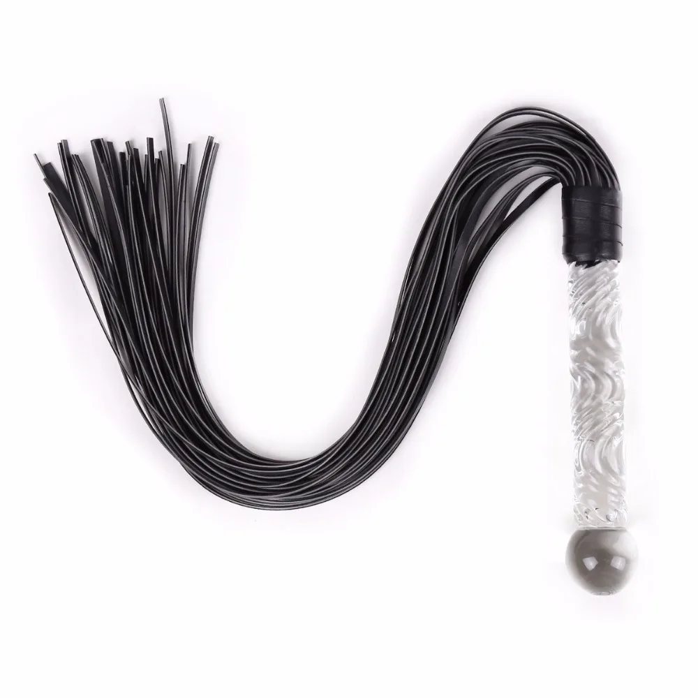 Thierry плетка из кожи и ПУ со стеклом дилдо с ручкой Анальная пробка flogger порка