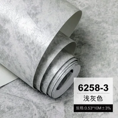62583 light gray Винтажный Ностальгический промышленный ветер нетканый простой сплошной цвет цемент серый обои Парикмахерская Ресторан офис обои - Цвет: 62583 light gray