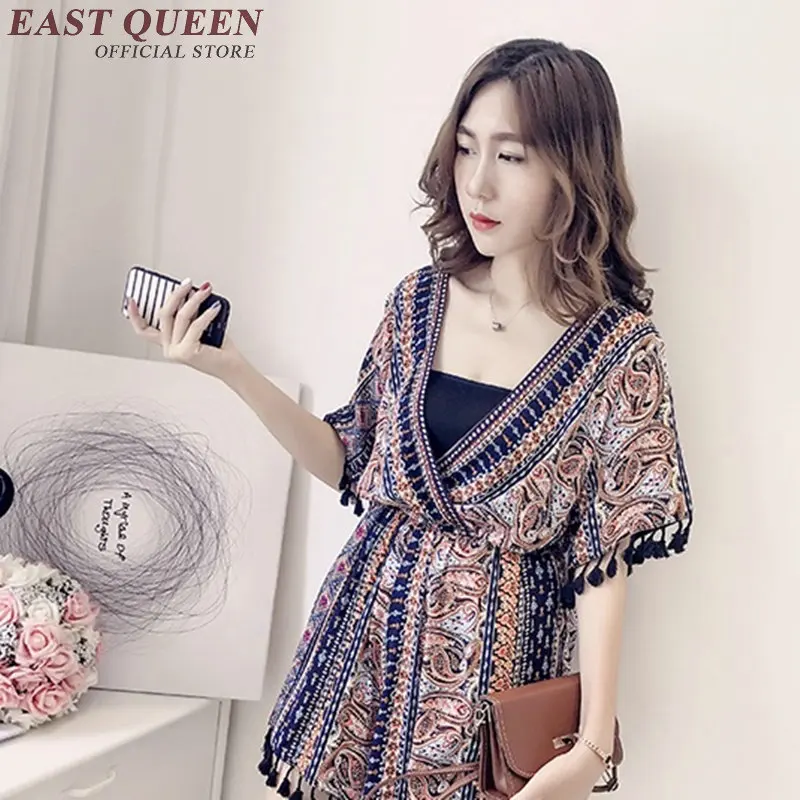 Женский шифоновый комбинезон с бахромой Летний шортами пляжный NN0745 YQ 2018|beach