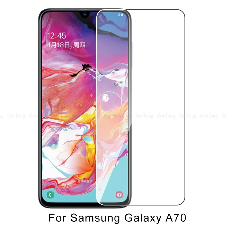 Защитное стекло для экрана и объектива камеры Samsung Galaxy A70 2 в 1|Защитные стёкла