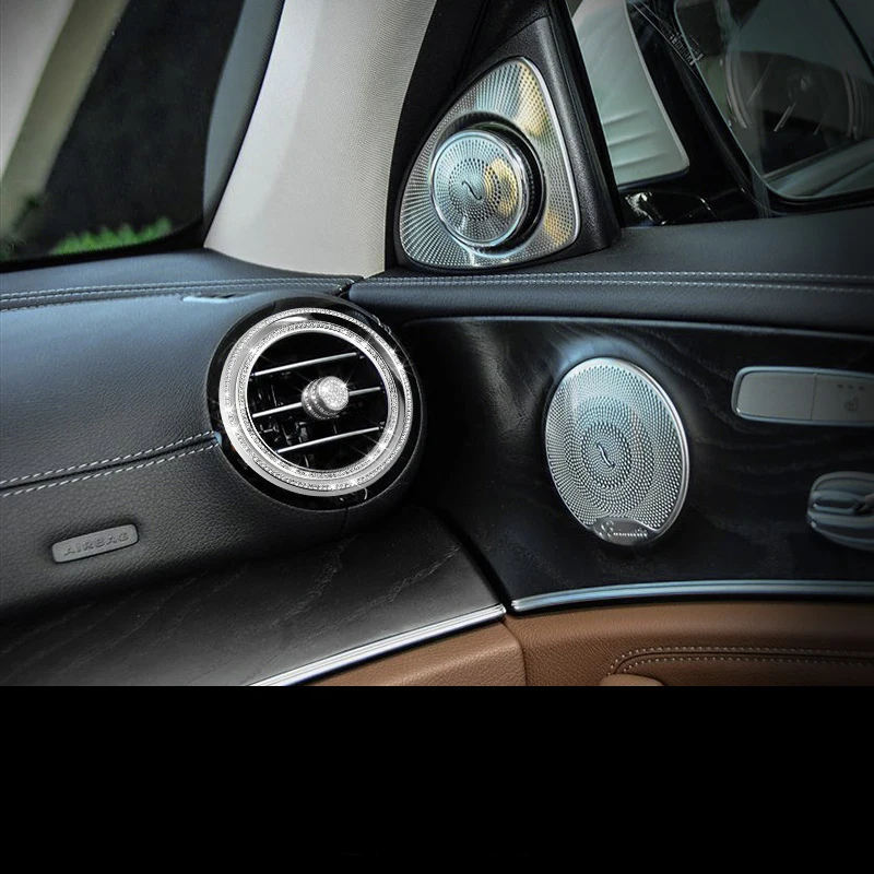 

6pcs Diamond Style Side Air Outlet Ring Cover Trim For Benz E Class W213 2017