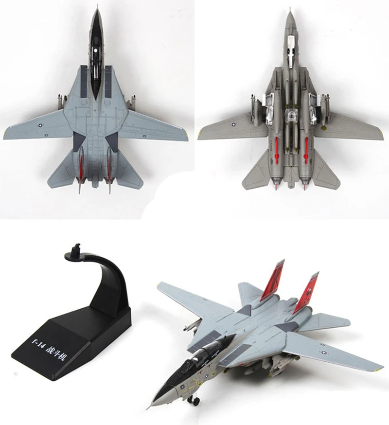 Коллекционная модель 1/100 г., модель Grumman F-14 Tomcat Diecast, самолет ВМС США, игрушка боец, модель для детей, подарки для фанатов