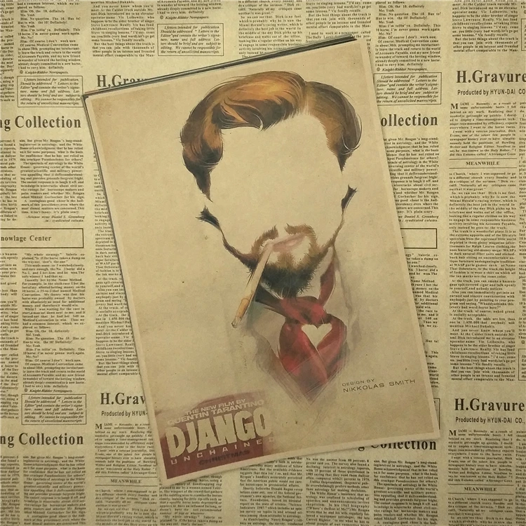 Django разблокированная Оскар фотография крафт-бумага домашняя декоративная