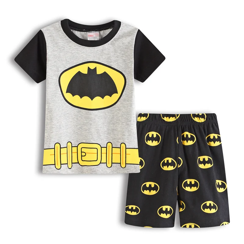 Baby Boys Girls Batman Clothing Set Pajamas Sleepwear Cartoon Kids Nightgown Costumes Shorts + Short Sleeve Tees Children |