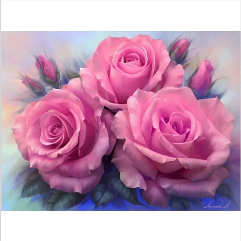 Набор для алмазной вышивки цветы 40 х30 см|diamond painting rose|diamond paintingdiy diamond |