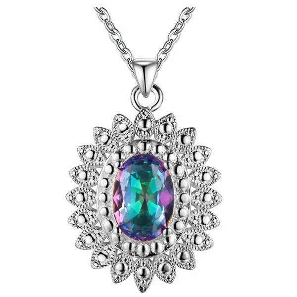 

Thick jewelry set of chrysanthemum set color treasure set of beautiful foreign trade jewelry wholesale colorful stone