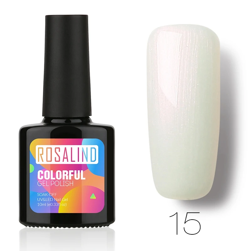 ROSALIND гель 1 S 10 мл цветной яркий гель для ногтей 01-30 DIY чистый цвет для росписи ногтей сушеные ультрафиолетовые светодиодные лампы лак для ногтей - Цвет: 15