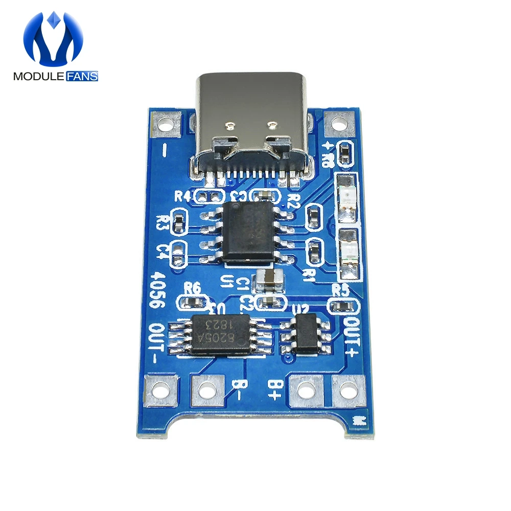 USB Type-c 5 В 1A 18650 TP4056 быстрая зарядная плата с защитой двойные функции литий-ионный