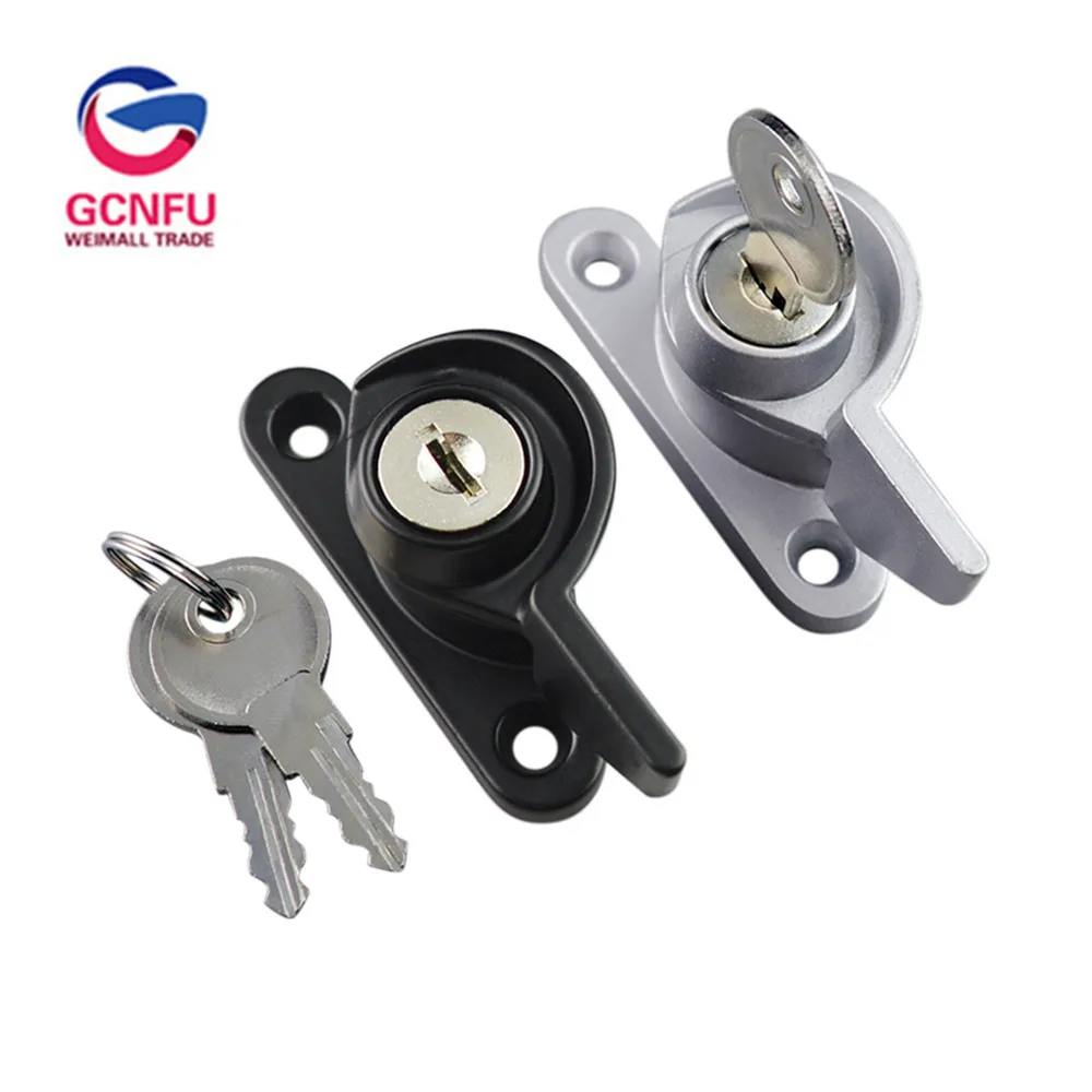 Серповидный замок с ключом для двери и окна Push pull крюк блокировки Move оконный