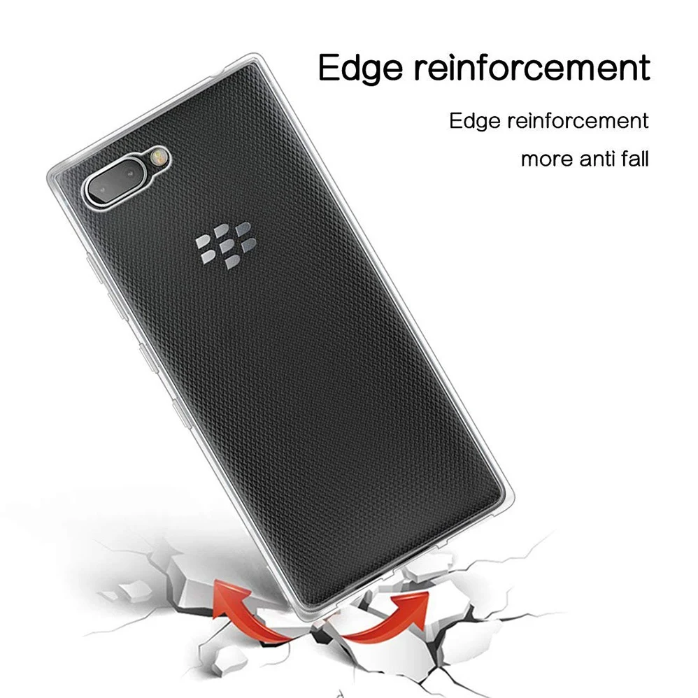 Для Blackberry Key2 BBF100 Прозрачная силиконовая искусственная 3D изогнутая 9H