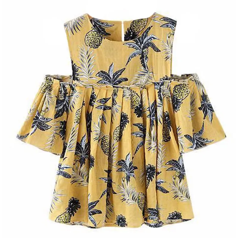 HEEGRAND летние блузки с милым принтом 2018 женское Короткое платье в богемном стиле на