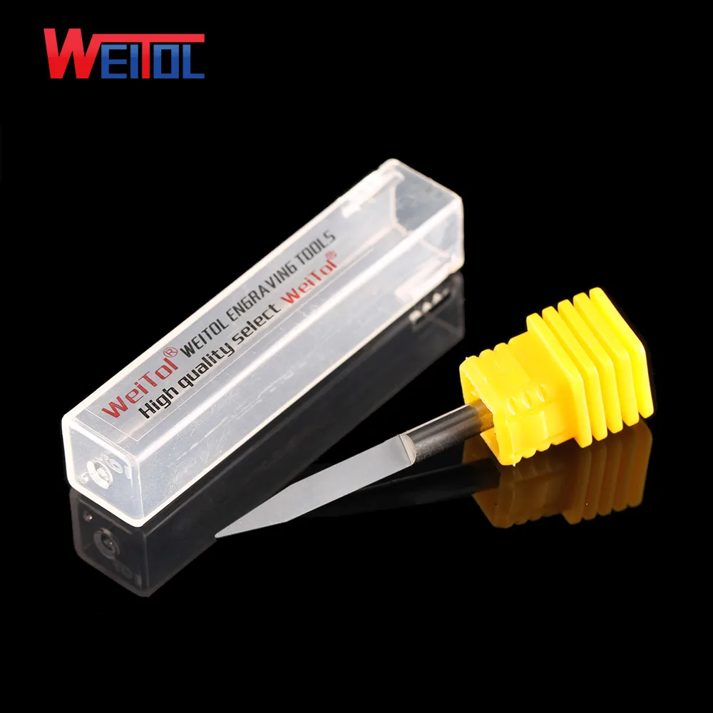 Weitol 3A 1 шт./лот 4 мм V образный Круглый карбидный Гравировальный Бит PCB фрезерный