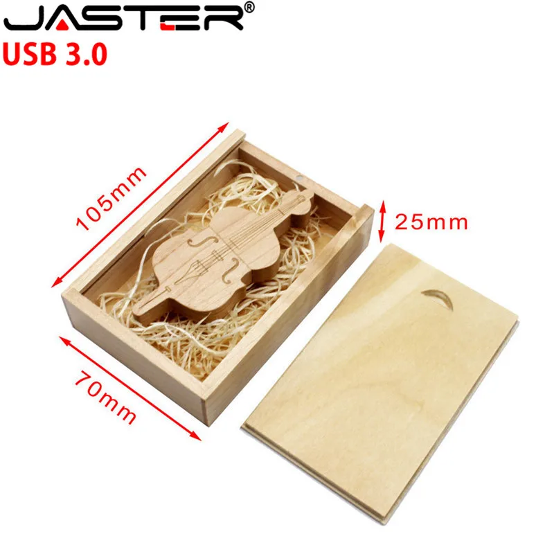 JASTER USB 3,0 логотип клиента деревянная гитара скрипка usb+ коробка USB флэш-накопитель подарок 4 ГБ 8 ГБ 16 ГБ 32 ГБ 64 ГБ(более 10 шт. бесплатный логотип