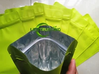 Leotrusting 50pcs Stand up Matt Green Aluminum Foil Food Zip Lock Bag Doypack Coffee Tea Package Bag Fidget Spinner Toys Bag