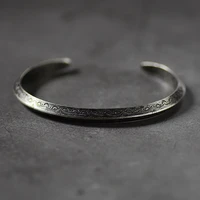 vintage bangle for men women cuff bracelet retro viking stainless steel casual old fashion jewelry pulseira ss 102