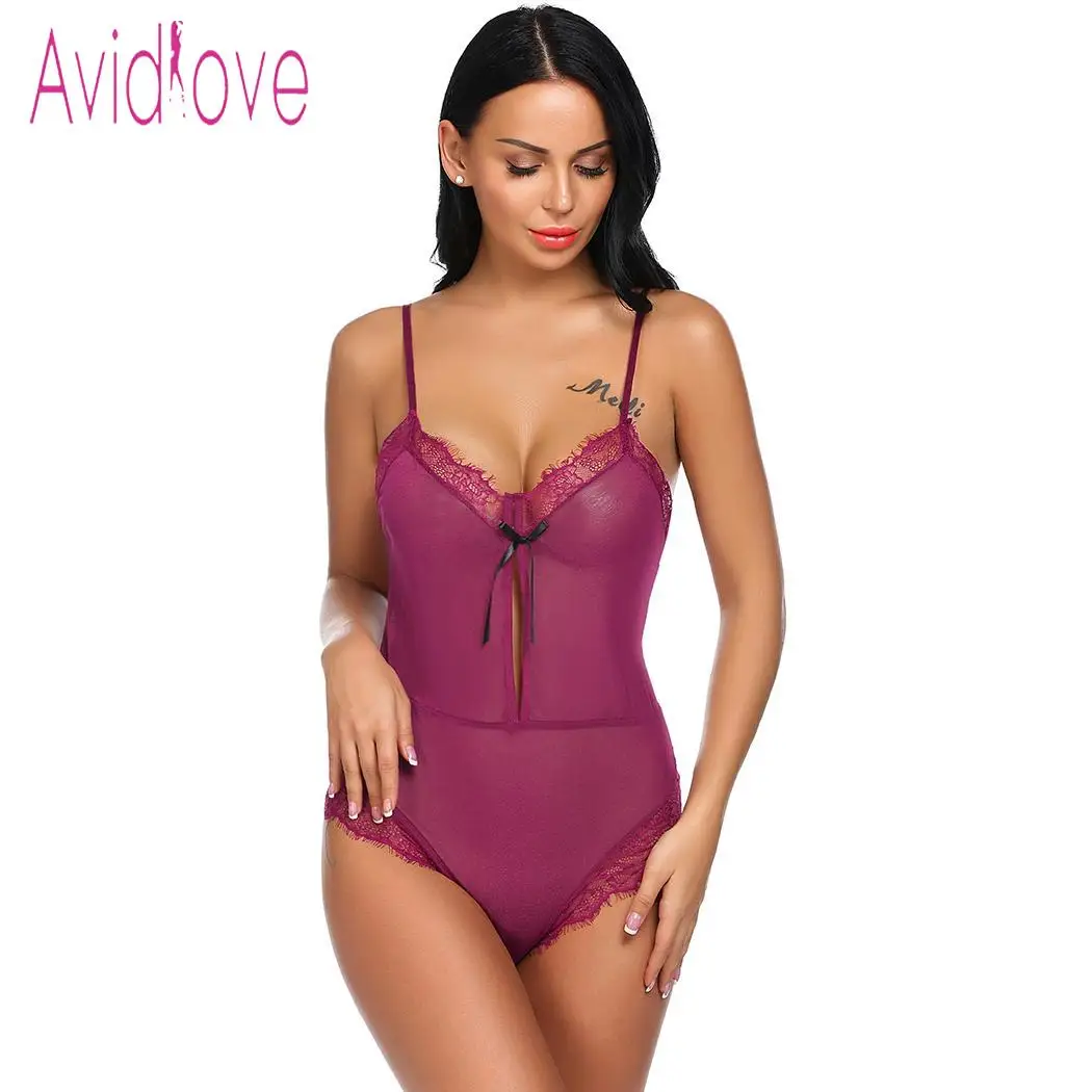 Avidlove женское сексуальное нижнее белье костюмы обтягивающие боди кружевное