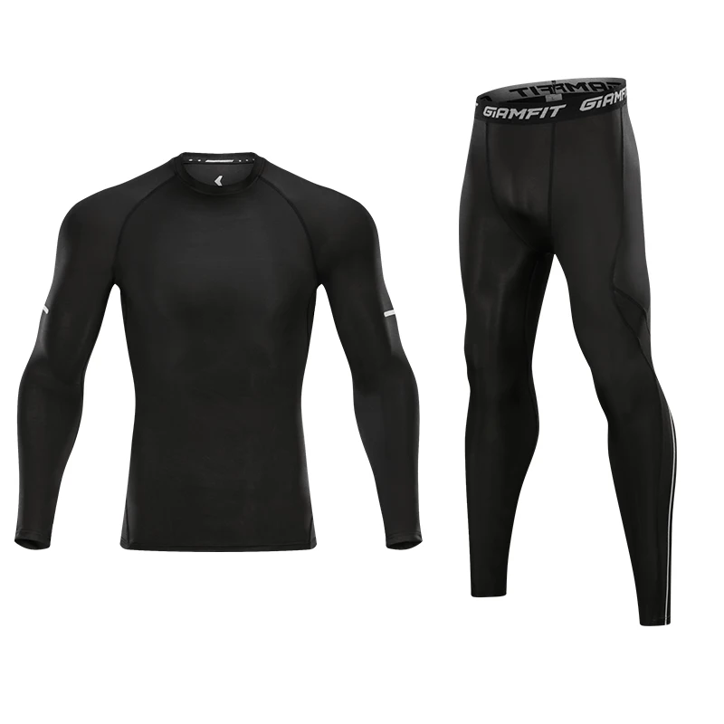 suit Профессиональные мужские компрессионные колготки для бега, быстросохнущая Спортивная одежда для спортзала, фитнеса, тренировочная одежда, спортивный костюм для бега, Рашгард, спортивный комплект - Цвет: suit