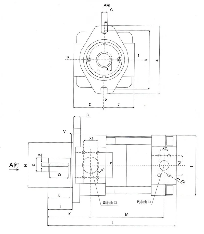 NT внутренний Шестерни насос NT2-G10F NT2-G12F NT2-G16F автомат для резки насос, работающий под высоким давлением масляный насос Выход позиции: 0 градусов типа