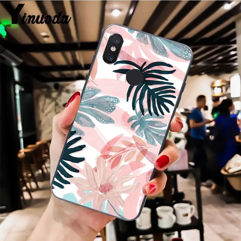 Чехол для телефона Yinuoda с рисунком листьев пальмы Xiaomi Redm4X 6A 5A 7A Redmi5 5Plus Note8 8Pro 7 mi A1