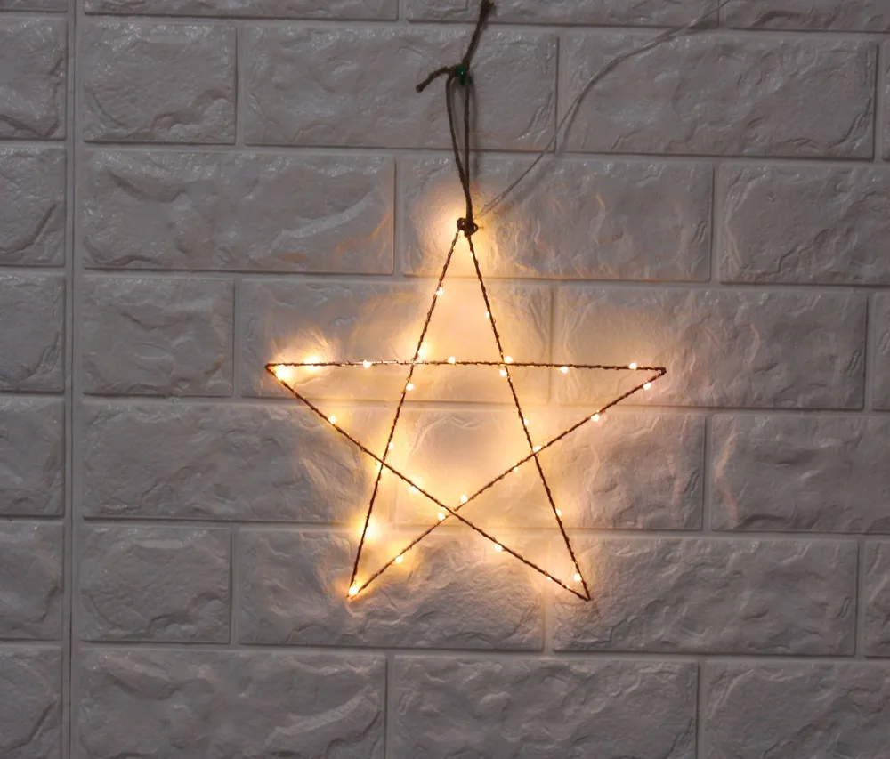 2 шт./компл. 12 дюймов светодиодный металлическая звезда с медным проволочным