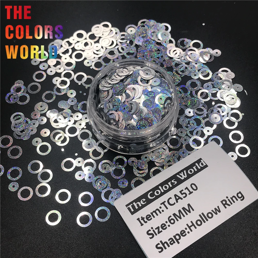 Мерцающее Кольцо лазерное Звездное свечение 6 мм блестящее украшение для ногтей