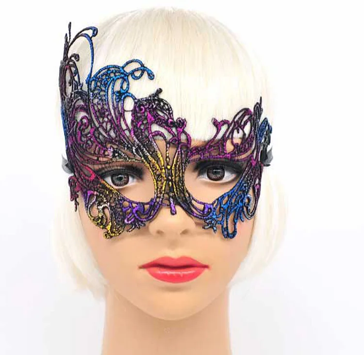 Coloured lace eyewear masks Women Half Face Ball Party Sexy Halloween props Princess Adult Masks | Дом и сад