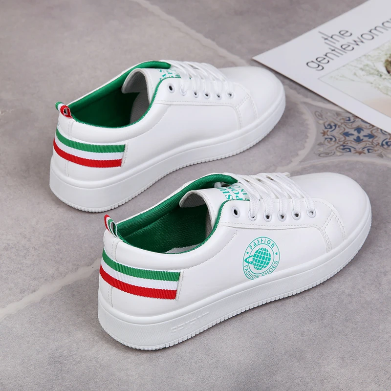 2018 Summer Women Lightweight Flats Lace Up Loafers Leather Shoes Female Casual Simple Ladies White Round Head Lx5 | Обувь