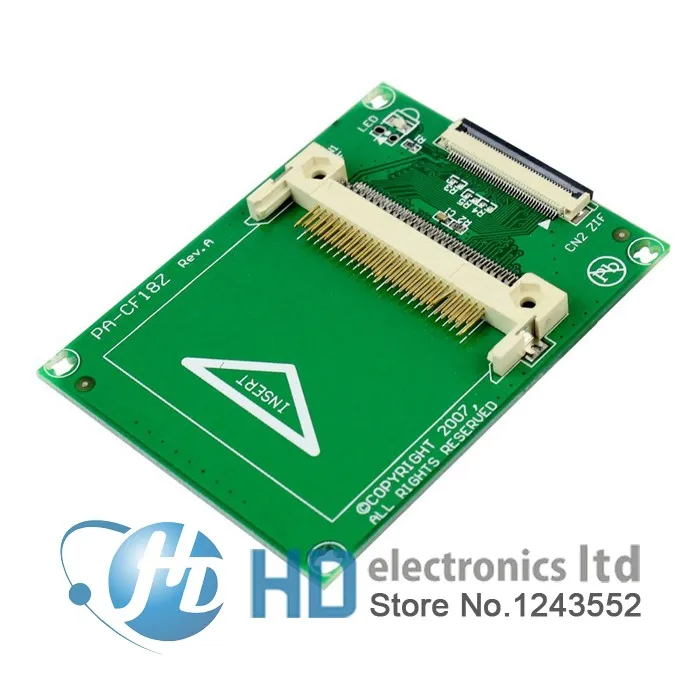 1," Compact Flash CF карта памяти для CE Ipod ZIF SSD HDD адаптер с 2 кабелями