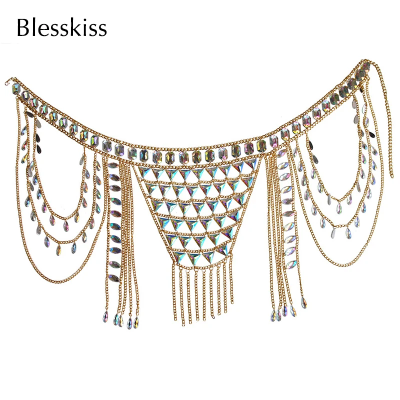 Blesskiss, стразы, бикини,, для женщин, сексуальный, смешной, блеск, кристалл, бриллиант, купальник, цепь тела, украшение, одежда для пляжной вечеринки, платье